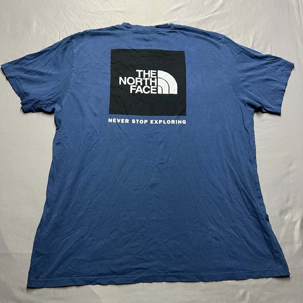 The North Face Evolution Box NSE T-Shirt Size XXL Blue Graphic Logo
